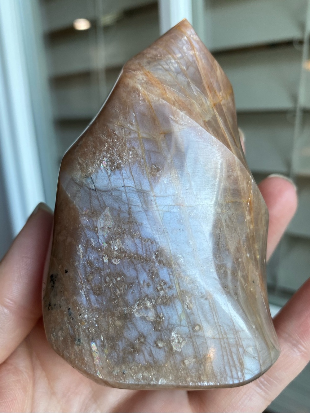 Peach Moonstone Crystal Flame